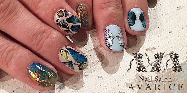 Butterfly Inspired By Damien Hirst 東京原宿 表参道ネイルサロンavarice