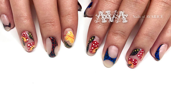 手描き 個性派ネイルなら東京原宿 表参道ネイルサロンavarice